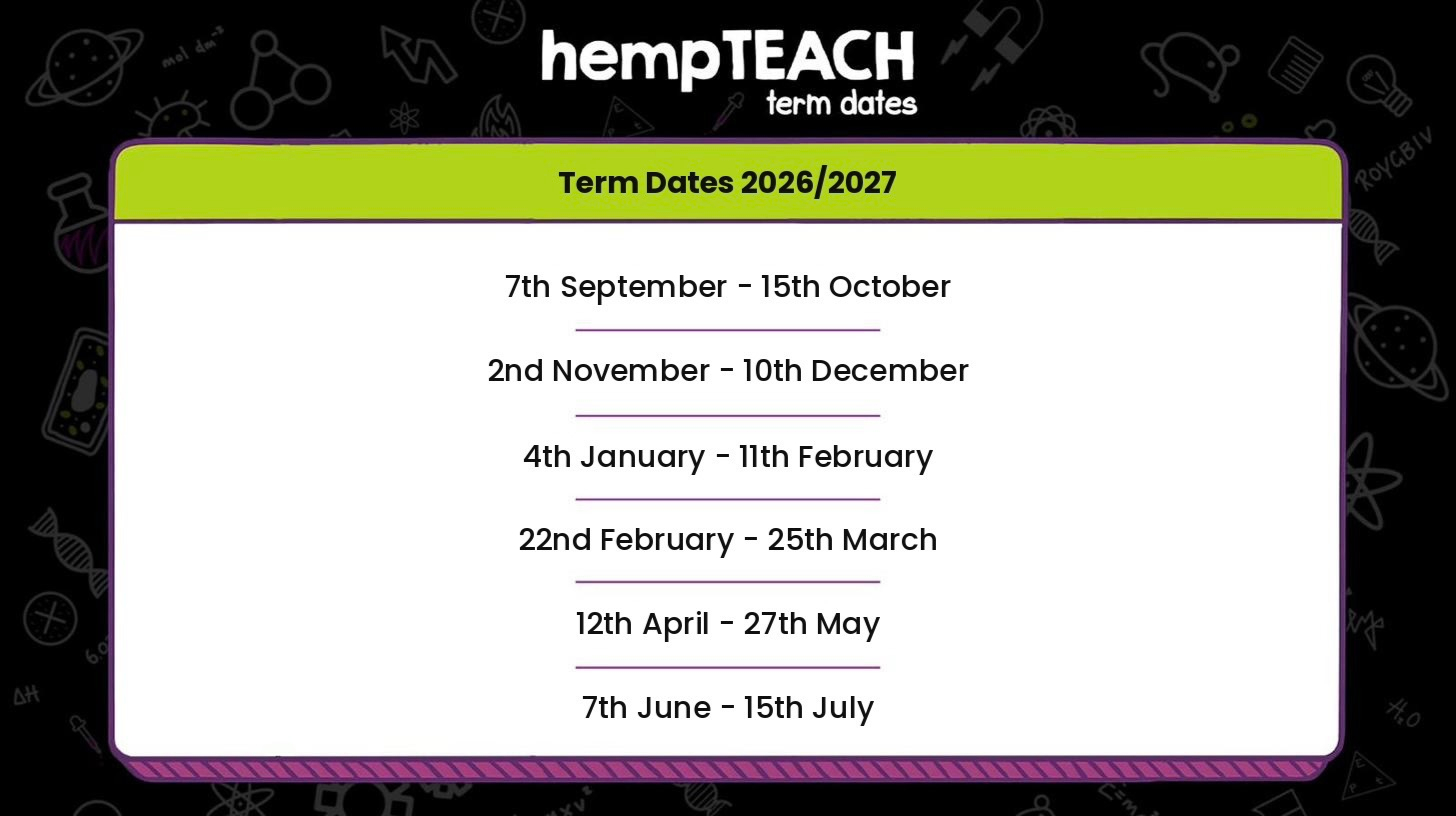 hempTEACH Term Dates